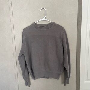 Lands' End Women's Gray Crew Neck Sweater